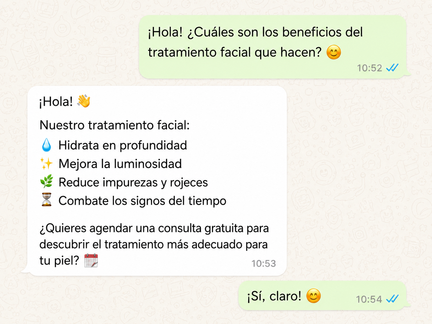 La IA gestiona las solicitudes por ti en WhatsApp.